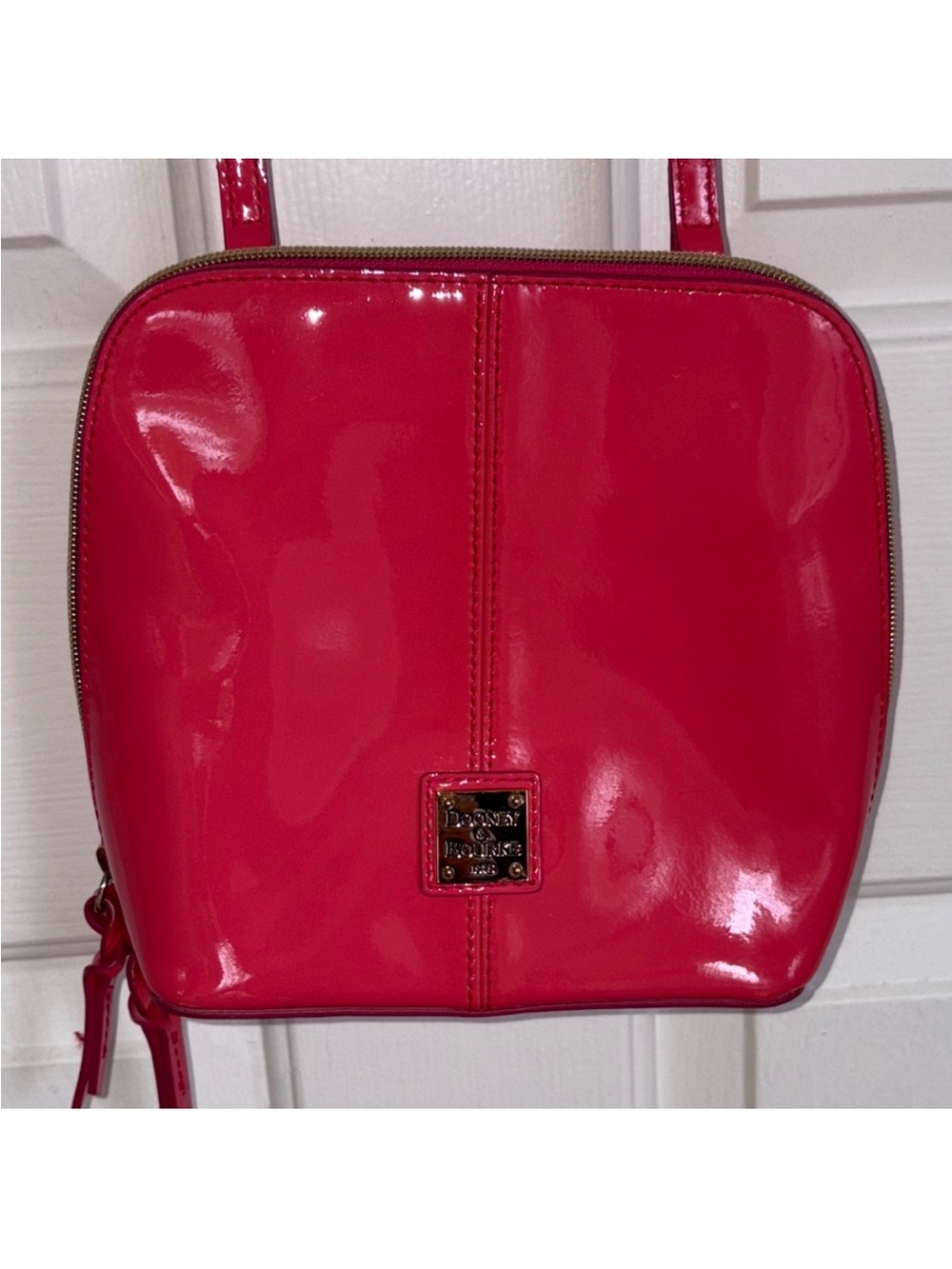 Dooney & Bourke Hot Pink Patent Leather Trixie Crossbody Purse